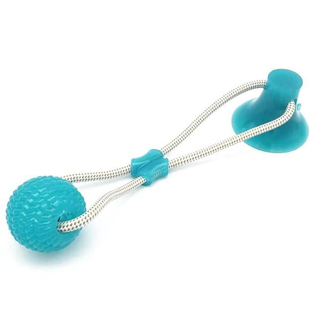 Gadgets d'Eve Bleu Clair CHOY™ : Balle à Mastiquer avec Corde pour Chien