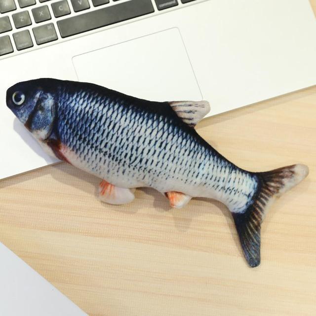 Gadgets d'Eve Carpe de roseau FUNTOY™ : Jouet-Poisson Interactif Pour Chat